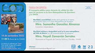 El transporte público como elemento de calidad de vida en Zona Metropolitana de Querétaro y la ZMVM