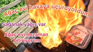 Ağaç Ev havaya uçuyordu @agaçev @ baumhaus