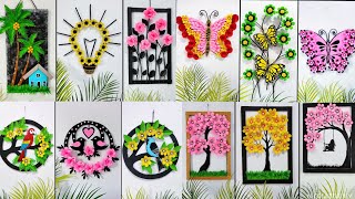 12 Beautiful Paper wall hanging craft | Amazing Paper flower wall decor | Paper craft for home decor