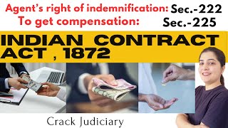 💰Agent’s right of indemnification:Sec.-222 & to get compensation: Sec.-225 | Judicial Notes | Legal